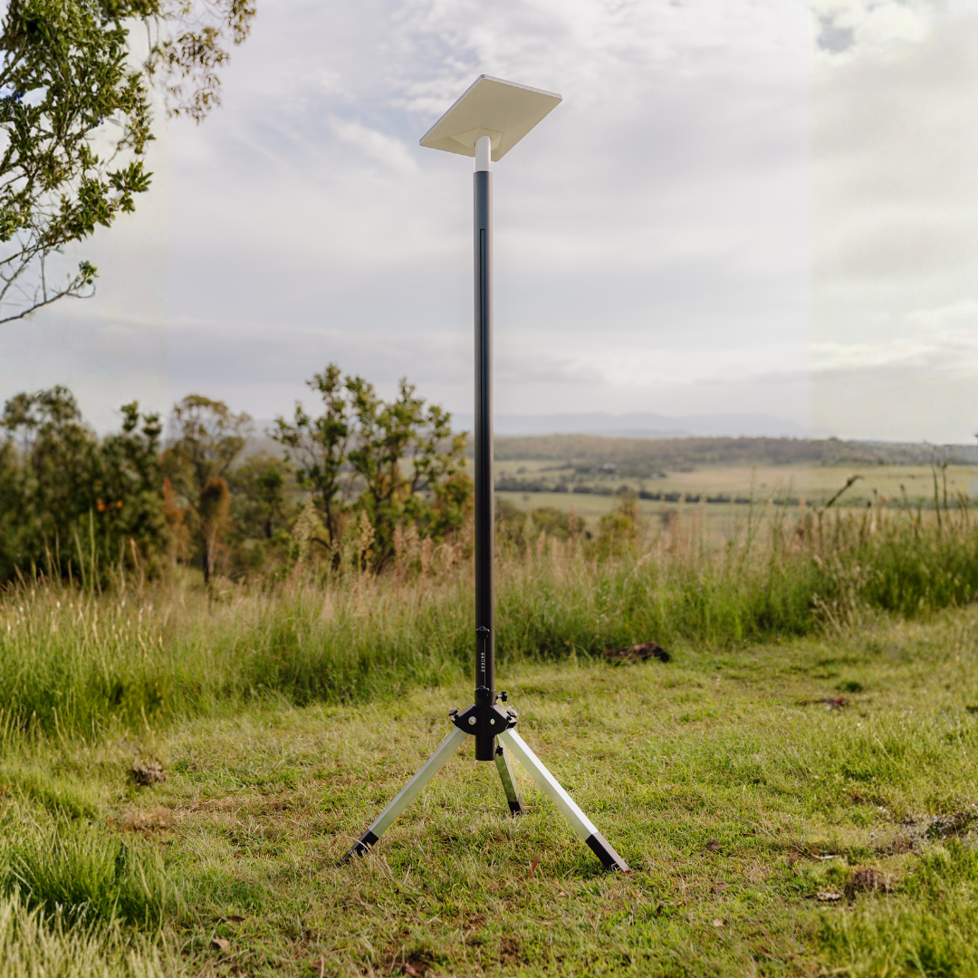 BBQARM Starlink tripod and Starlink RV pole setup for portable internet while caravan and camping