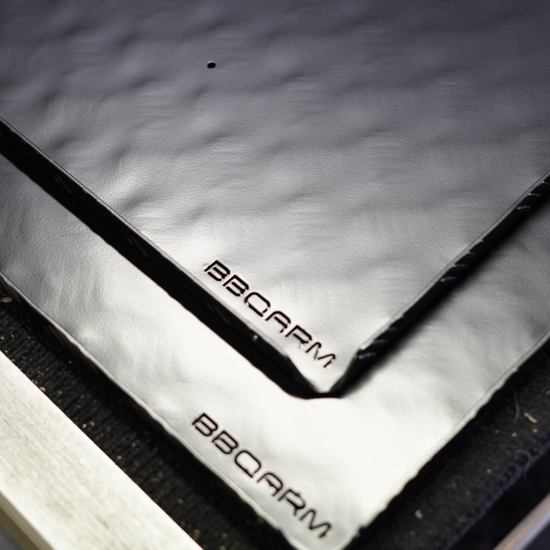 BBQARM aluminium chequer-plate tray for swing away arm or BBQARM Mate mounting system