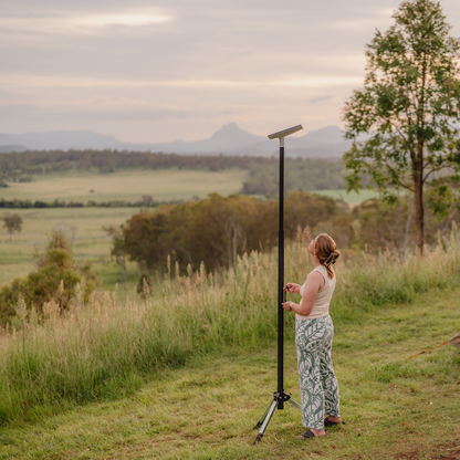 BBQARM Starlink tripod and Starlink RV  pole setup for portable internet while caravan and camping