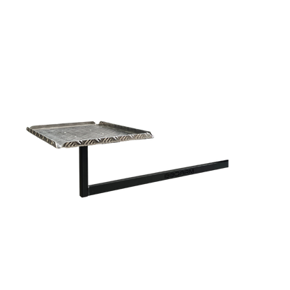 BBQARM swing away arm and tray kit for under chassis mounting on caravans for outdoor cooking setup