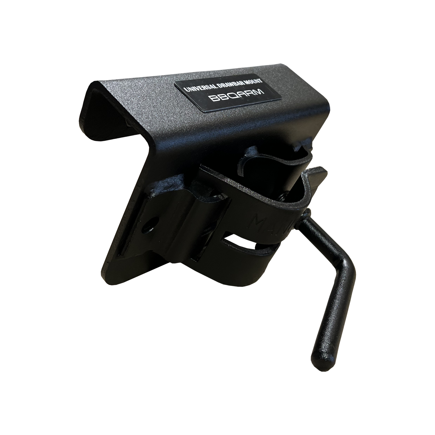 BBQARM universal drawbar mount no-drill clamp for caravan and trailer BBQARM installation