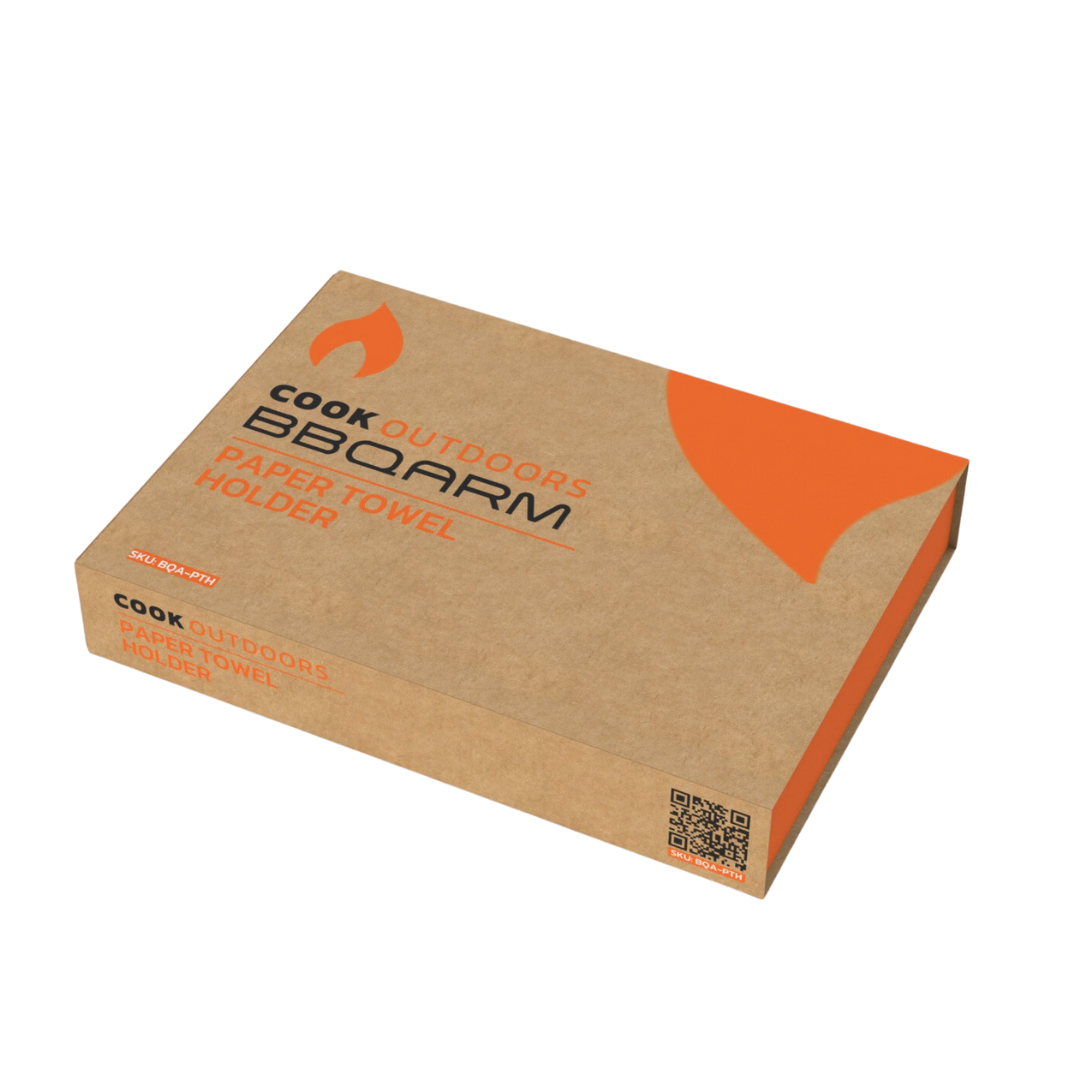 BBQARM paper towel holder packaging for caravan and camping outdoor cooking accessory