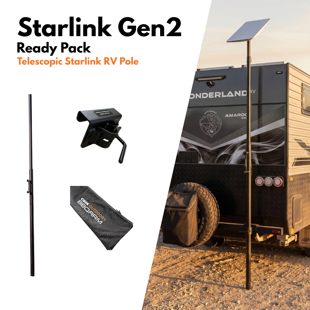 Starlink Gen 2 Ready Pack - Telescopic Starlink RV Pole
