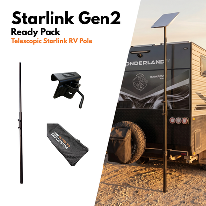 Starlink Gen 2 Ready Pack - Telescopic Starlink RV Pole