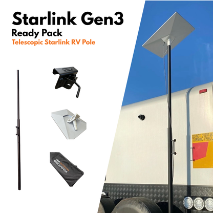 Starlink Gen 3 Ready Pack - Telescopic Starlink RV Pole