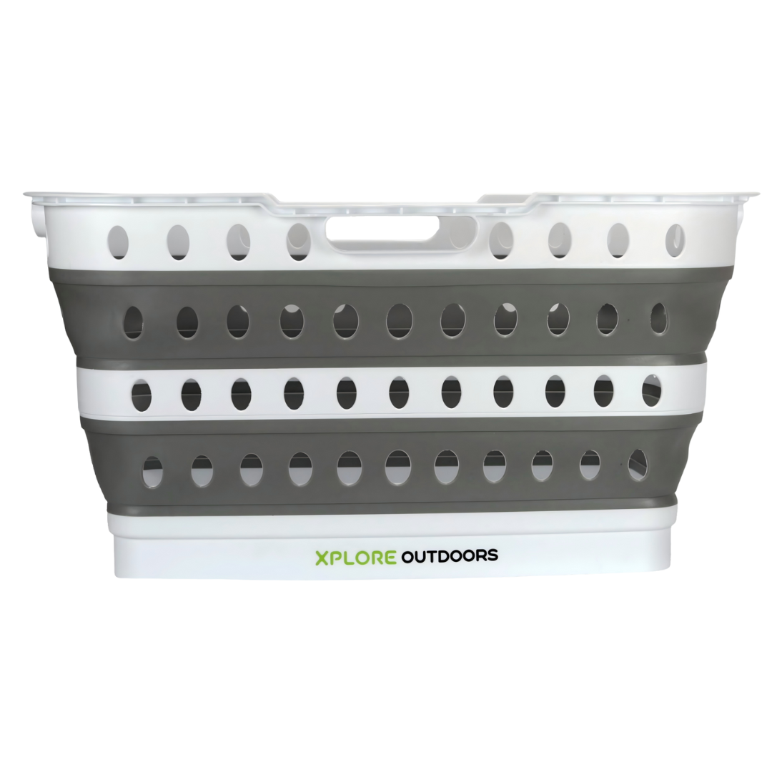 Xplore Outdoors collapsible laundry basket lightweight portable design for caravan and camping