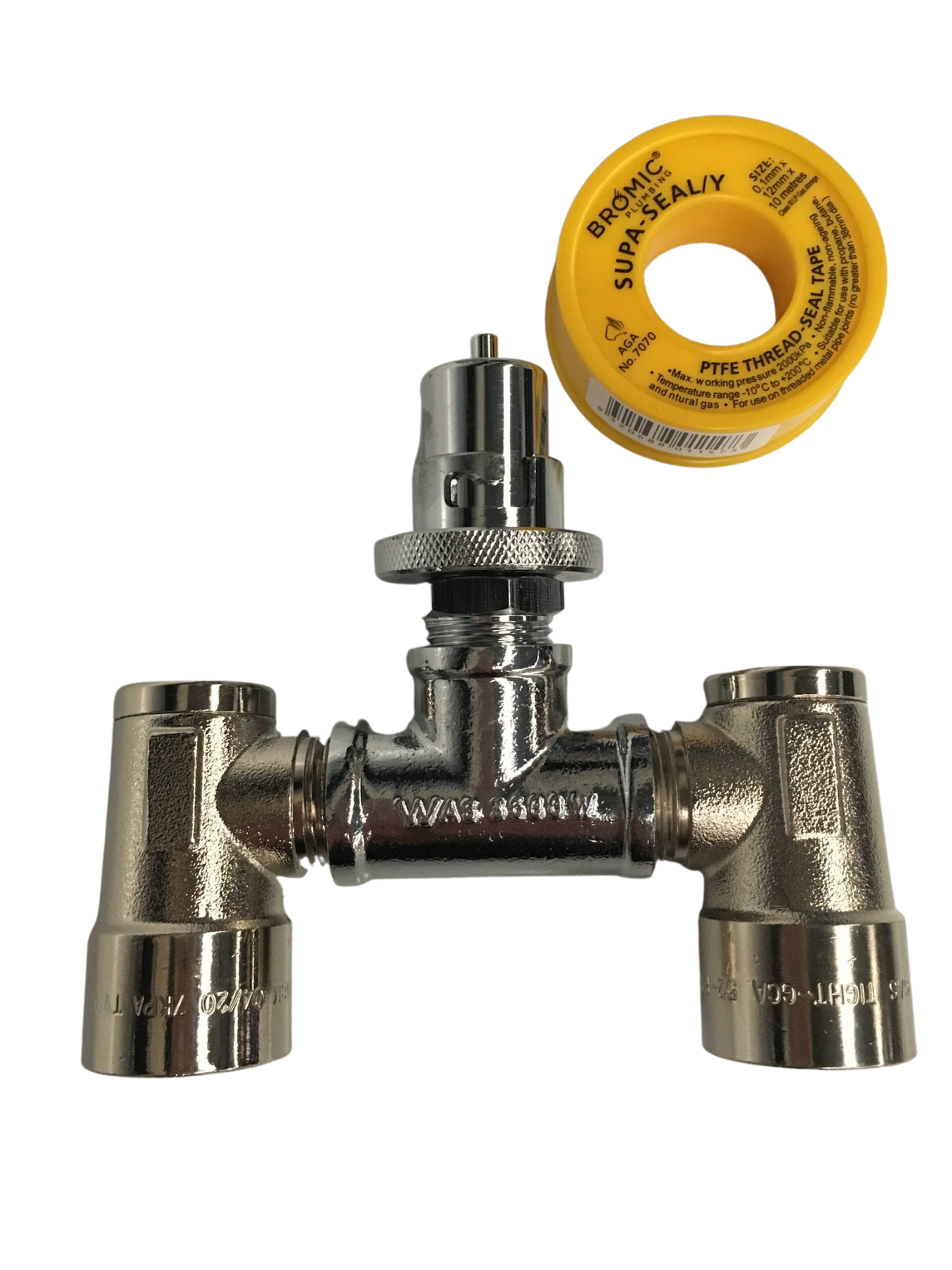 BBQARM dual bayonet gas adaptor for caravan gas outlet