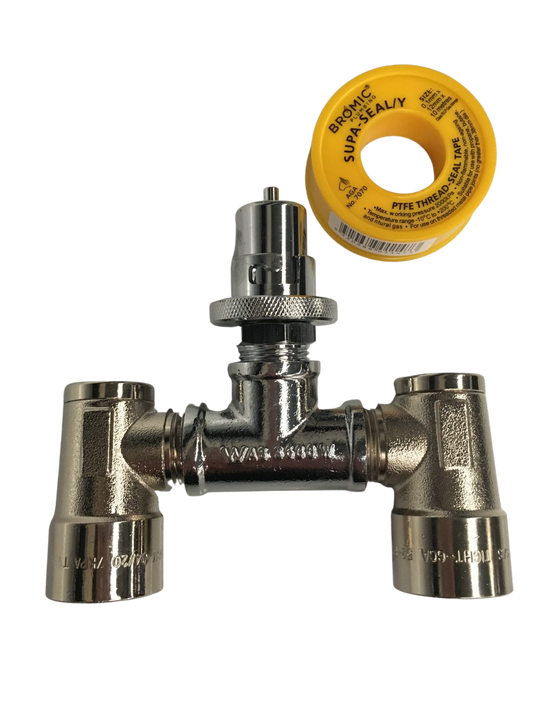 BBQARM dual bayonet gas adaptor for caravan gas outlet