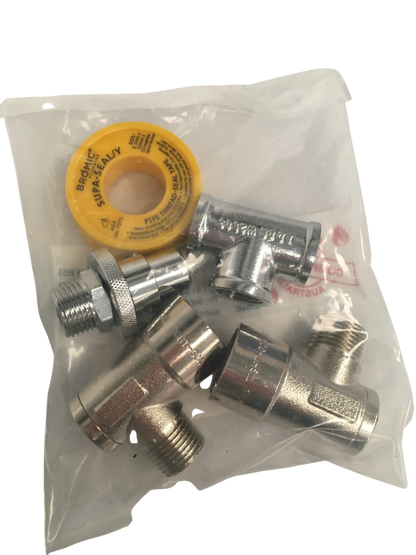 BBQARM dual bayonet gas adaptor for caravan gas outlet