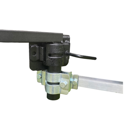 BBQARM Mate clamp mounting bracket attaching to round tube or jockey wheel shaft