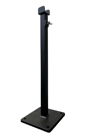 BBQARM support post for stabilising swing away arm and tray setup