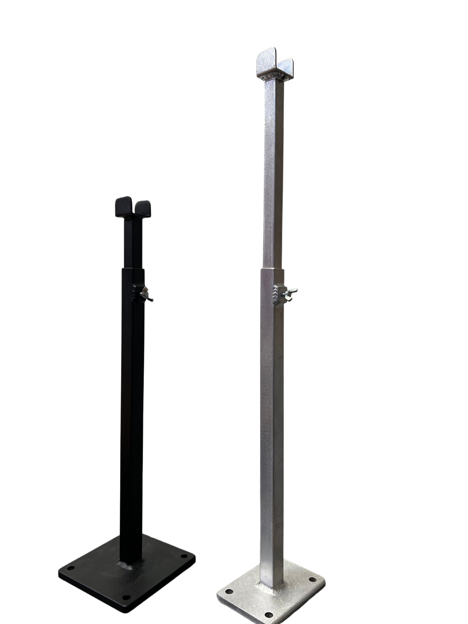 BBQARM support post for stabilising swing away arm and tray setup