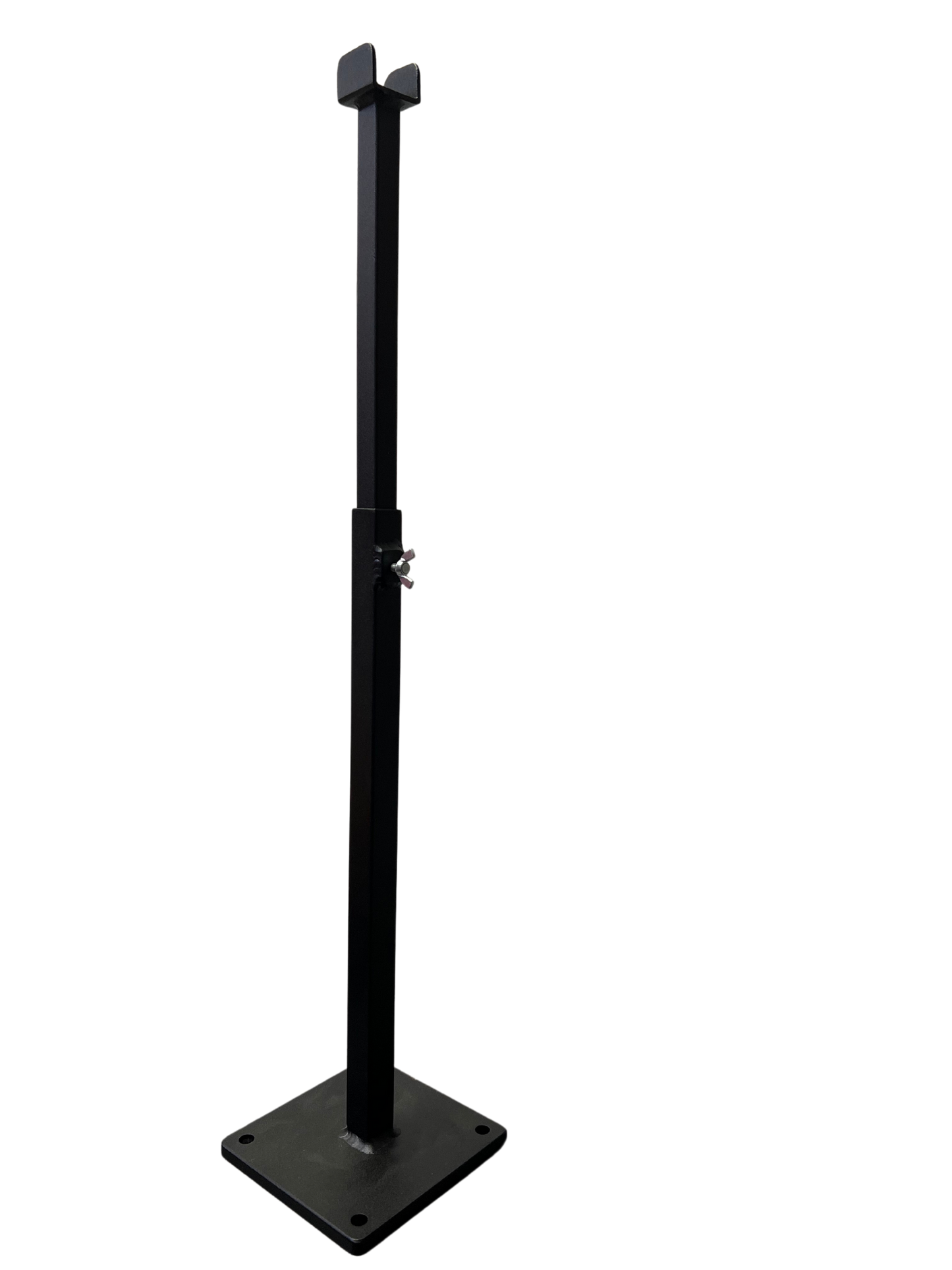 BBQARM support post for stabilising swing away arm and tray setup