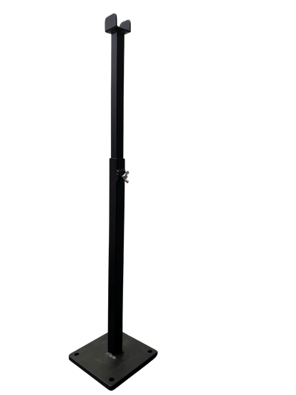 BBQARM support post for stabilising swing away arm and tray setup