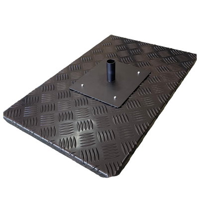 BBQARM aluminium chequer-plate tray for swing away arm mounting systems