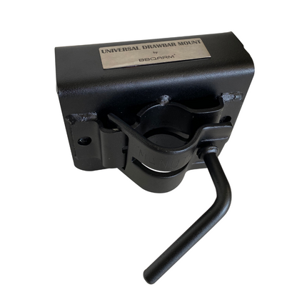 BBQARM universal drawbar mount no-drill clamp for caravan and trailer BBQARM installation