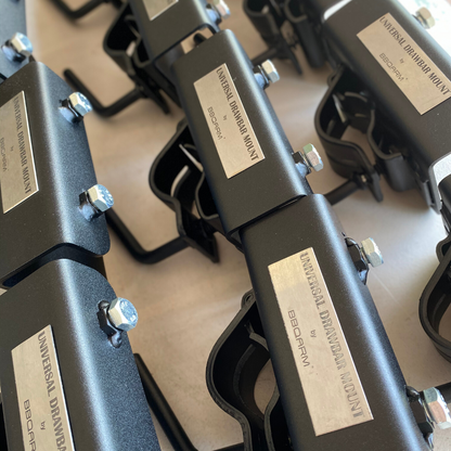 BBQARM universal drawbar mount no-drill clamp for caravan and trailer BBQARM installation