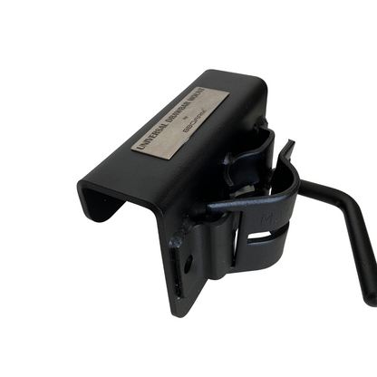 BBQARM universal drawbar mount no-drill clamp for caravan and trailer BBQARM installation