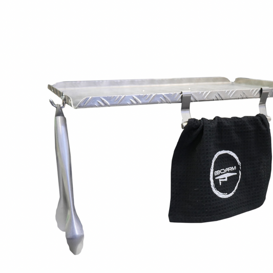 BBQARM Basic Accessory Pack (Stainless Steel towel rail, t-towel & utensil hook)